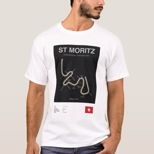 Camiseta Minimalist St Moritz Bobsleigh Line Tee Blk (Anverso)