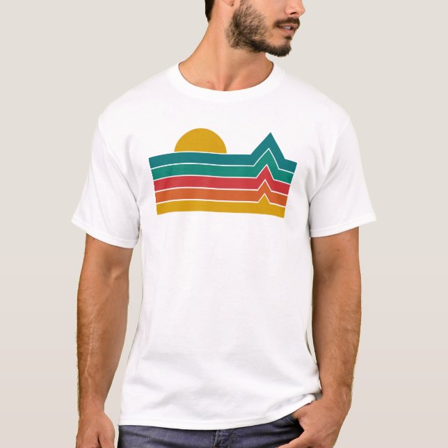 Camiseta Minimalist sun and waves (Anverso)