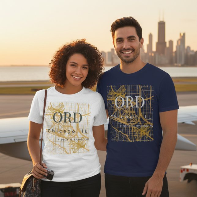 Camiseta Minimalist Travel City | ORD Chicago Airport Code  (Subido por el creador)