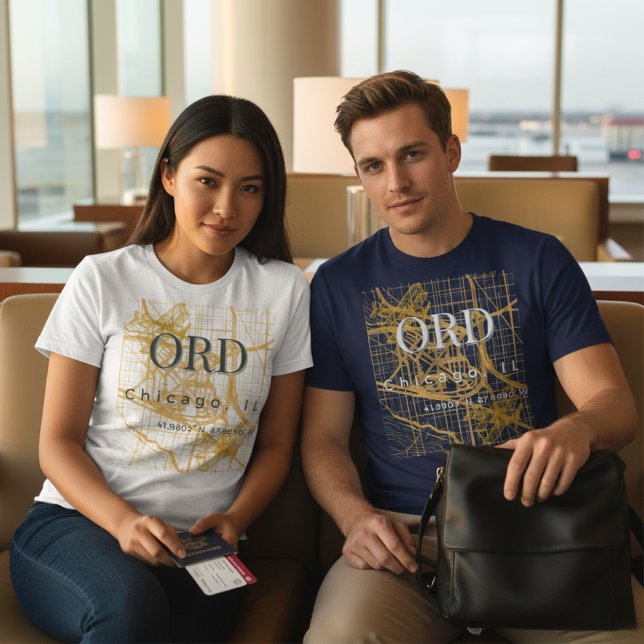 Camiseta Minimalist Travel City | ORD Chicago Airport Code  (Subido por el creador)