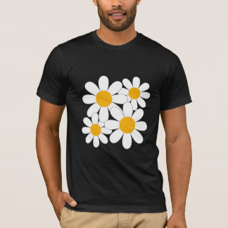 Camiseta Minimalist White Daisy Flowers
