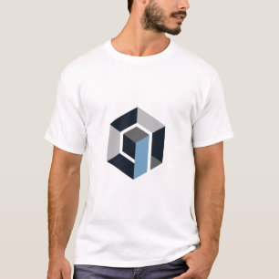 Camiseta minimalista abstracta geométrica de hexág