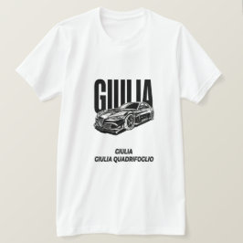 Camiseta Minimalista Alfa Romeo Giulia Quadrifoglio Italian