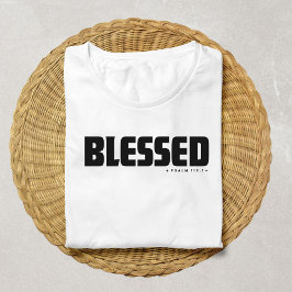 Camiseta Minimalista BENDITA Salmo 119:1 Fe Cristiana
