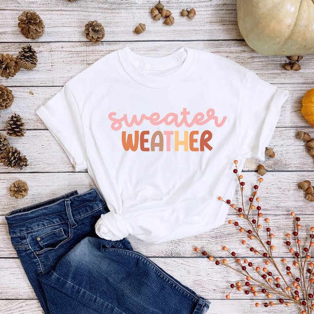 Camiseta minimalista Boho Sweater (Boho Chic Sweater Weather Tee)