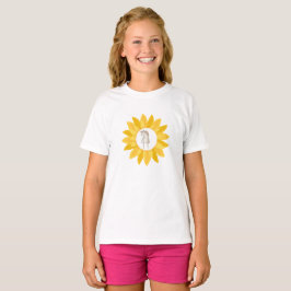 Camiseta Minimalista caballo de girasol amarillo