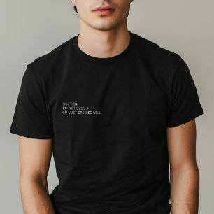 Camiseta Minimalista cita graciosa "No he terminado"
