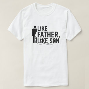 Camiseta Minimalista como padre como hijo coincidiendo