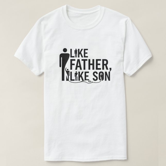 Camiseta Minimalista como padre como hijo coincidiendo (Diseño del anverso)