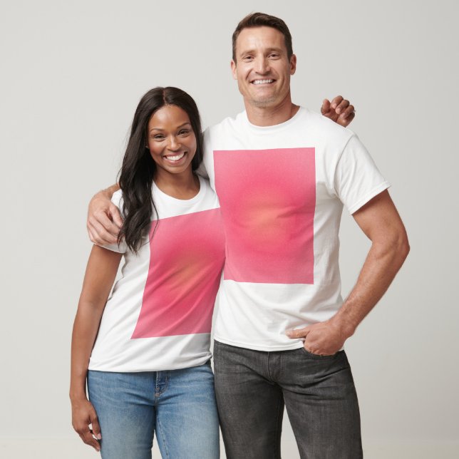 Camiseta minimalista con brillo rosado (Unisexo)