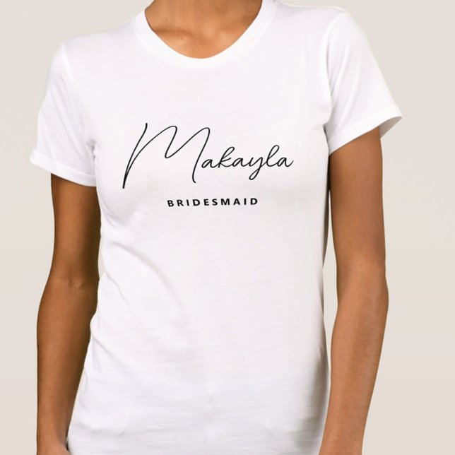 Camiseta Minimalista dama de honor personalizada (Subido por el creador)