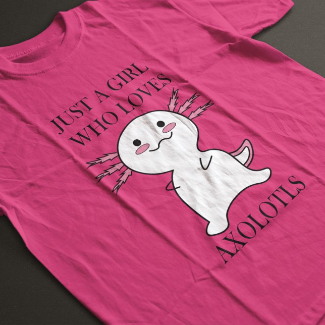Camiseta Minimalista de Axolotl para niños (Subido por el creador)