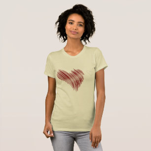 Camiseta Minimalista de Corazón - Gráfica Texturiz