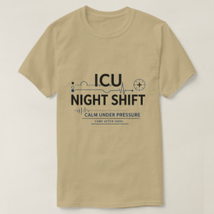 Camiseta Minimalista de Enfermera de Turno Nocturn