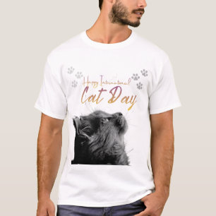 Camiseta Minimalista de Gato Negro – Estética Góti
