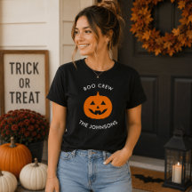 Camiseta Minimalista de Halloween con Calabaza Per