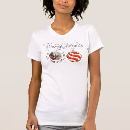 Camiseta Minimalista de la familia navideña femeni