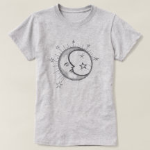 Camiseta Minimalista de la Luna /