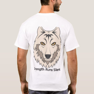 Camiseta Minimalista de Lobo – Camina Solo Sin Mie