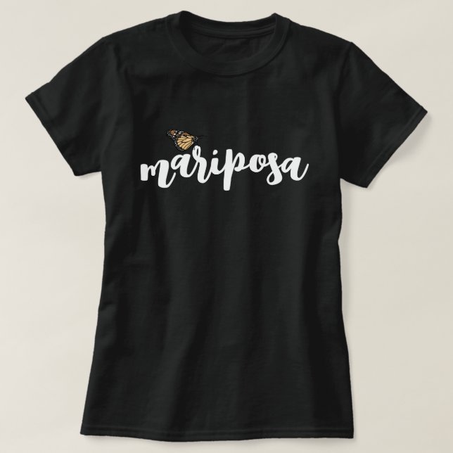 Camiseta Minimalista de Mariposa Monarca (Diseño del anverso)