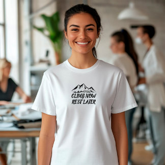 Camiseta Minimalista de Montaña Diseño de Línea Si