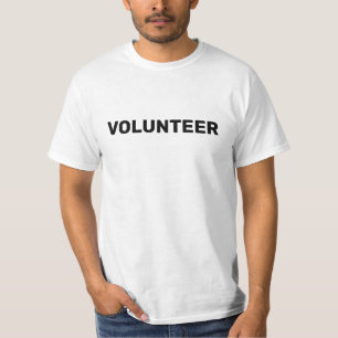Camiseta Minimalista de texto voluntario