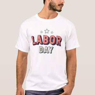Camiseta Minimalista Día del Trabajo Retro