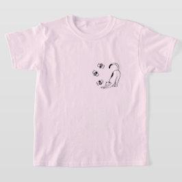 Camiseta Minimalista Gato de Niños Primavera 
