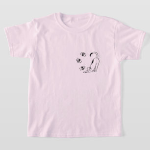 Camiseta Minimalista Gato de Niños Primavera