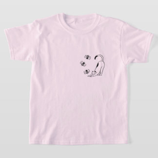 Camiseta Minimalista Gato de Niños Primavera