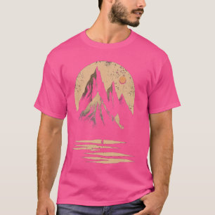 Camiseta Minimalista montaña Hiker Adventure Sunset Wildern