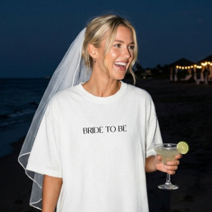 Camiseta Minimalista "Novia a Punto de Casarse" Compromiso 