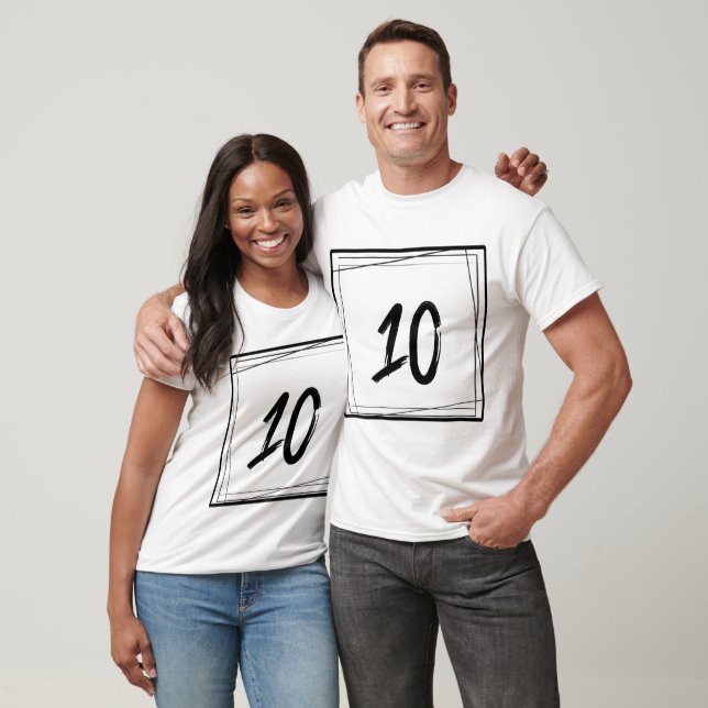 Camiseta Minimalista Número 10 (Unisexo)