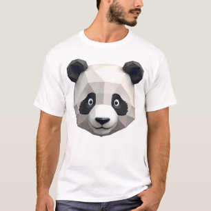 Camiseta minimalista Panda Head