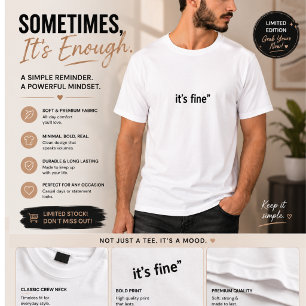 Camiseta Minimalista para Hombres 'Está Bien' Sa