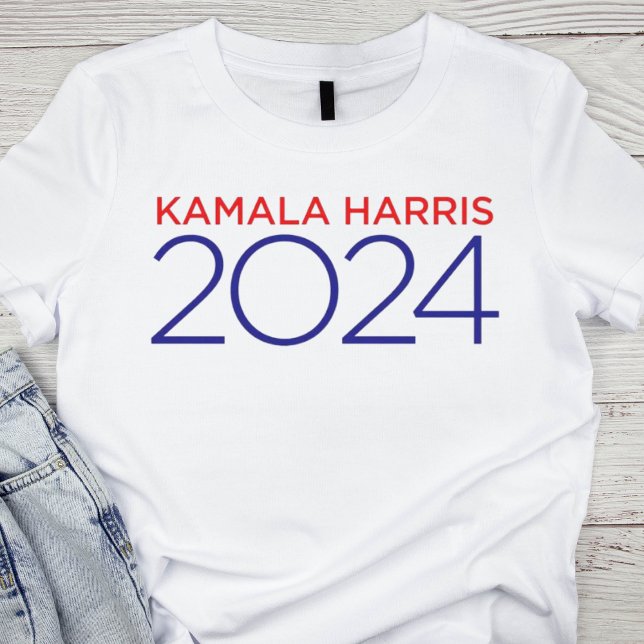 Camiseta Minimalista rojo y azul Kamala Harris 2024 (Subido por el creador)
