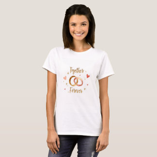 Camiseta minimalista romántica para siempre juntos