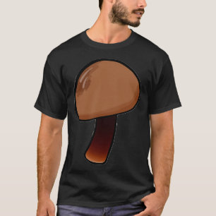 Camiseta Minimalista Sencilla Comida De Hongos Marrones En