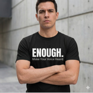 Camiseta Minimalista SUFICIENTE Haz que tu voz sea escuchad