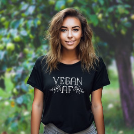 Camiseta Minimalista Vegano Hojas