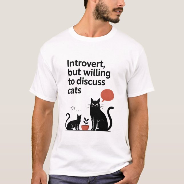 Camiseta Minimalistas gatos negros introducen una curiosa c (Anverso)