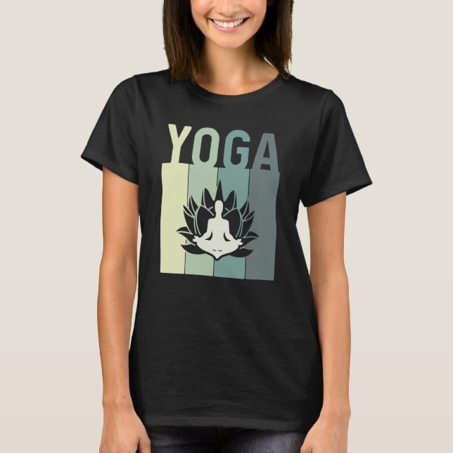 Camiseta Minimalistic Lotus Flower Meditating Yoga (Anverso)