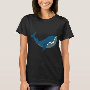 Camiseta mínimo, azul, ballena, animal salvaje, agua, mar