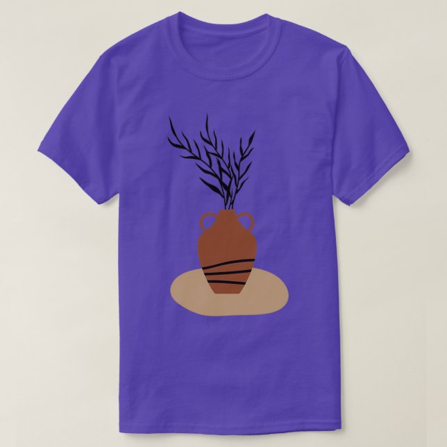 Camiseta Mínimo Moderno Terracota Pottería Forma de abstrac (Diseño del anverso)
