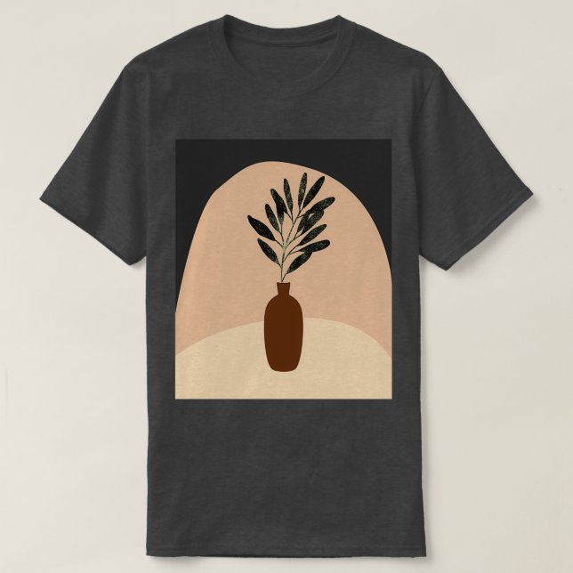 Camiseta Mínimo Moderno Terracota Pottería Forma de abstrac (Diseño del anverso)