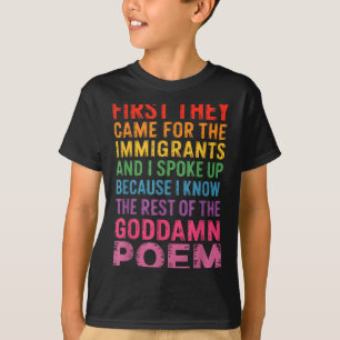 Camiseta Mínimo Primero vinieron por los inmigrantes yo hab