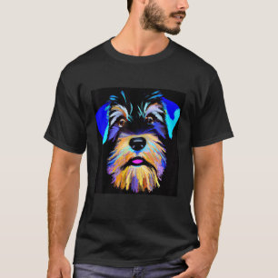 Camiseta Mínimo schnauzer puppy lindo perrito schnauzer