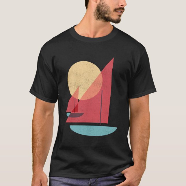 Camiseta Mínimo Vintage Sailing Sunset Sunrise (Anverso)