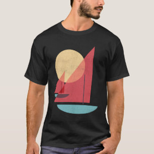 Camiseta Mínimo Vintage Sailing Sunset Sunrise