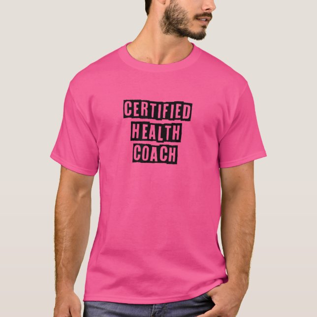 Camiseta Mínimo y Simple Coach de Salud Certificado (Anverso)
